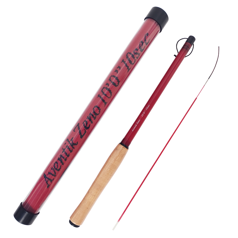 Aventik Zeno S2-Glass Tenkara Rod with 2 Extra Rod Sections 10 Sec in 9ft/10ft Excellent Durability and Strength, Collapsed to Only 14.6in/15.2in, 6:4 Soft M-Action, Super Lightweight and Compact, Elegant Translucent Color Super Eye-catching