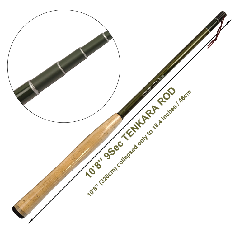 Eupheng Tenkara Rods Pro IM12 Nano 6:4 Action Mini Sizes All Water Conditions Quality Carbon Tube Packing, Extra Spare Sections Included, Tenkara Fly Rods