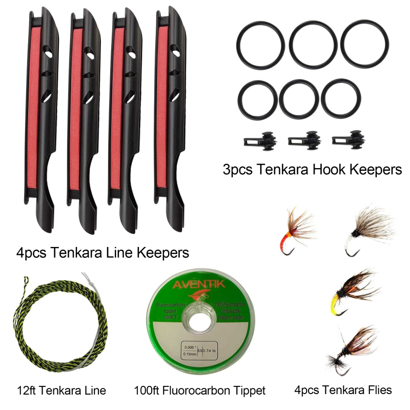 Z Aventik Tenkara Rod Pro IM12 Nano 6:4 Action 2 Mini Sizes All Water Conditions Quality Carbon Tube Packing, Extra Spare Sections Included, Tenkara Fly Rod