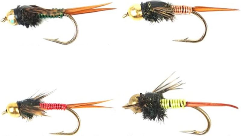Best Assortment Flies Combo Carp Flies Wet Trout Fishing Flies Dry Flies,Nymphs,Streamers,Salt Water Flies with Silicone Fly Box Packing