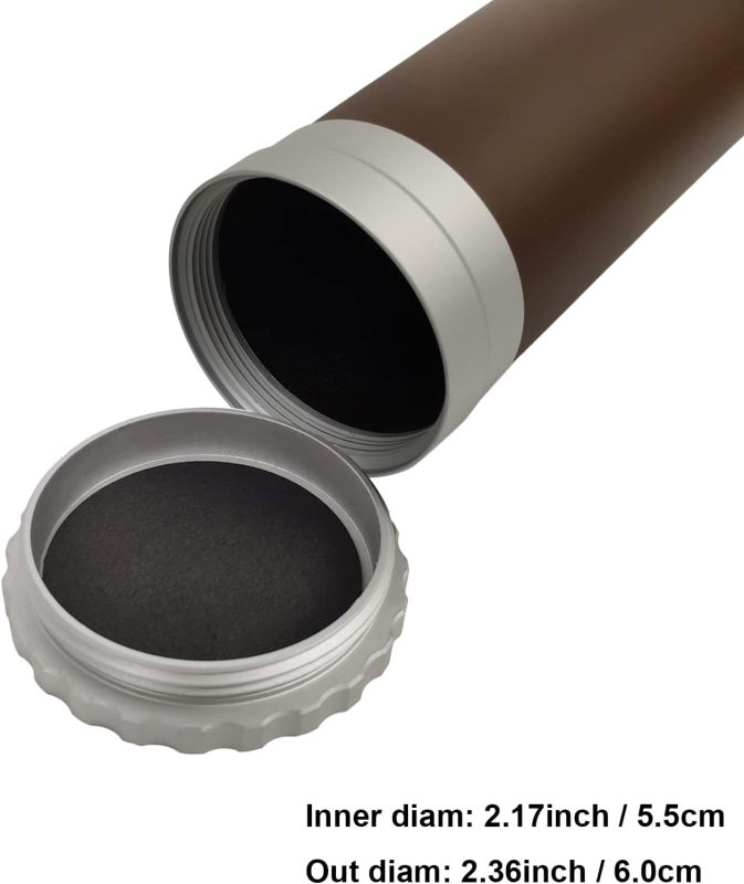 Z Aventik Carbon Fly Fishing Rod Tube(Case) CNC Aluminum Cap – fits Any 9ft 4pcs Fly Rod