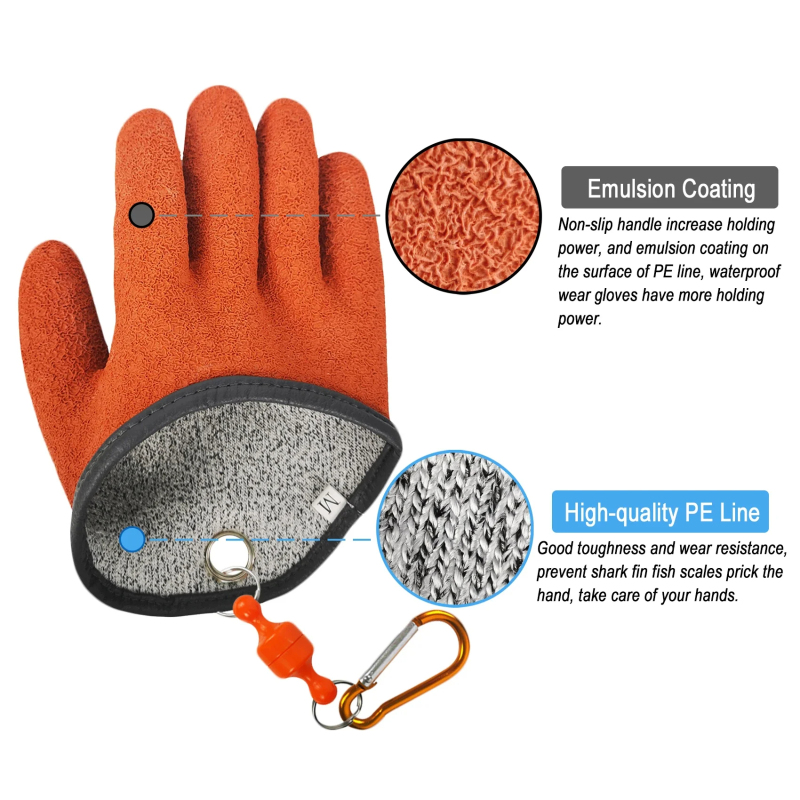 Waterproof Puncture Proof Fishing Glove Professional Catch Fish Gloves with 4 Tools Provide Good Protection For Your Palms
