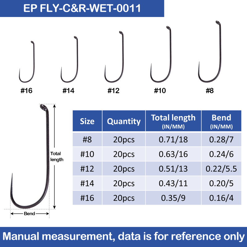 Eupheng Fly Hooks Assortment of Best Sizes Dry Wet Nymph Shrimp&Pupa, Streamer, Caddis, Jig, Scud Flies Great Value Package Barbless Catch & Release Fishing Hooks