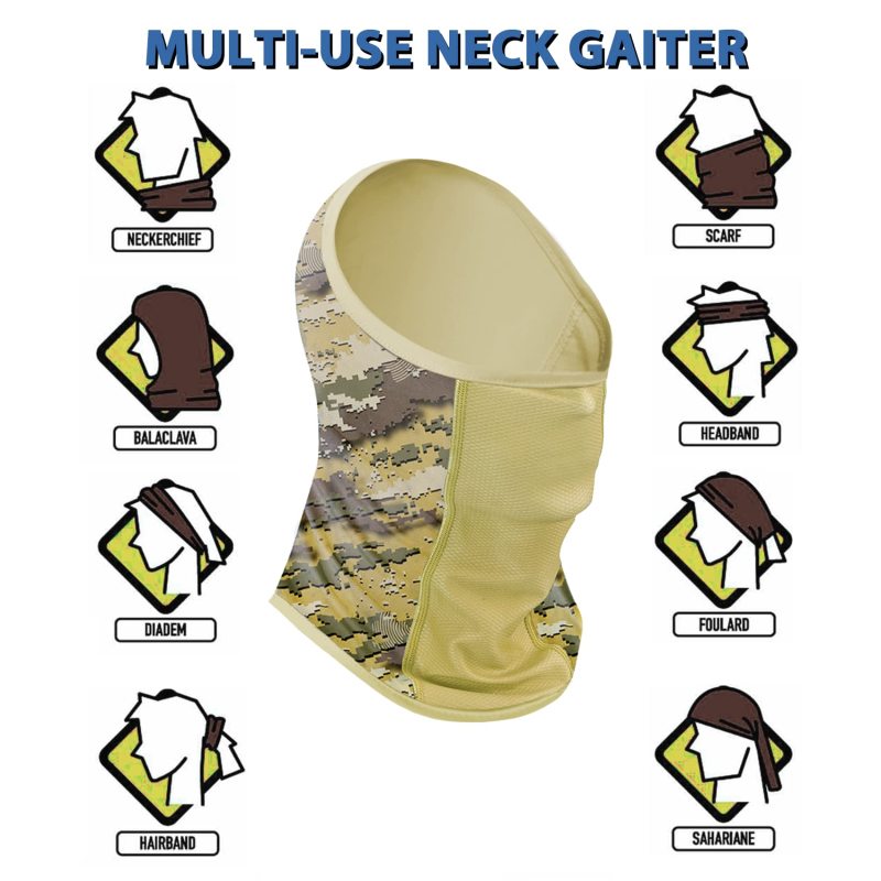 Riverruns Super Breathable Neck Gaiter,Multi-use Headscarf for Fishing Hunting Kayaking Hiking Cycling