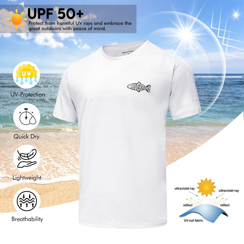 UPF 50+ Fishing Shirt Lightweight Breathable Quick Dry Sun Protection Fishing T-Shirt