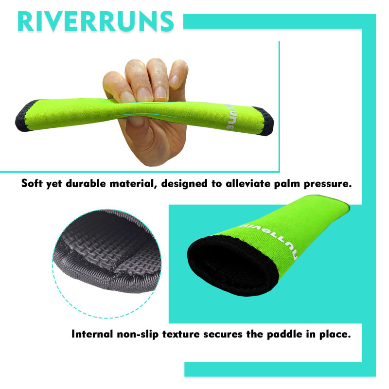 Riverruns 2 PCS Kayak Paddle Grips Non-Slip Rubber Blister Prevention Ultra-Light & Soft Paddle Grips Kayak Accessories for Standard 31mm/1.22 Inch Diameter Take-Apart Kayak Paddles