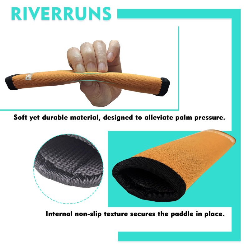 Riverruns 2 PCS Kayak Paddle Grips Non-Slip Rubber Blister Prevention Ultra-Light & Soft Paddle Grips Kayak Accessories for Standard 31mm/1.22 Inch Diameter Take-Apart Kayak Paddles