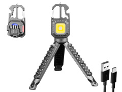 Garberiel 1000LM Mini COB Keychain Work Flashlights with Tripod