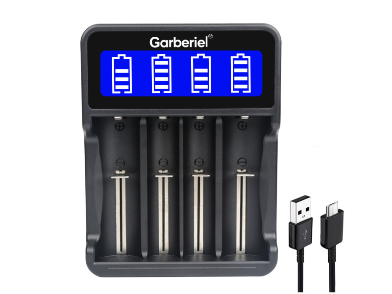 18650 Battery Charger 4 Slot LCD Display Universal Smart Charger for Lithium Batteries