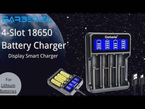 18650 Battery Charger 4 Slot LCD Display Smart Charger for Lithium Batteries