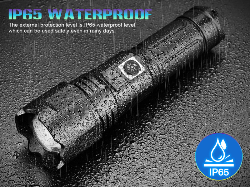 100000 Lumen Super Bright 5 Modes LED Rechargeable Flashlight With 26650 Battery & Power Display