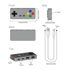 Novelty Desktop Game Console USB HUB Computer Docking Station 2.0 Data Transfer 4 Port Type C USB HUB