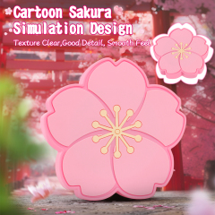 Japanese Gift Office Desktop Wireless Charger Kawaii Sakura Shape 15W Wireless Charger for iPhone 16 Pro Max