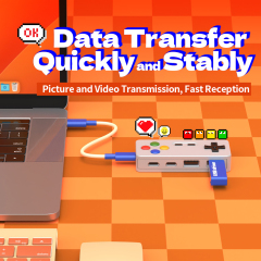 Novelty Desktop Game Console USB HUB Computer Docking Station 2.0 Data Transfer 4 Port Type C USB HUB
