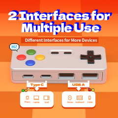 Novelty Desktop Game Console USB HUB Computer Docking Station 2.0 Data Transfer 4 Port Type C USB HUB