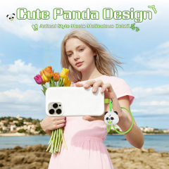 Creative Electronic Accessory 60W Wrist Strap Cable Panda Themed Fast Charging Cord Portable Fashionable Phone Cable for School