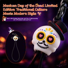 Mexico Day of the Dead Gift Souvenir Wrist Strap 60W Fast Charging Cable Data Transfer Cell Phone Tablet Laptop Universal Catrin Skull 60W Fast Charging Cable