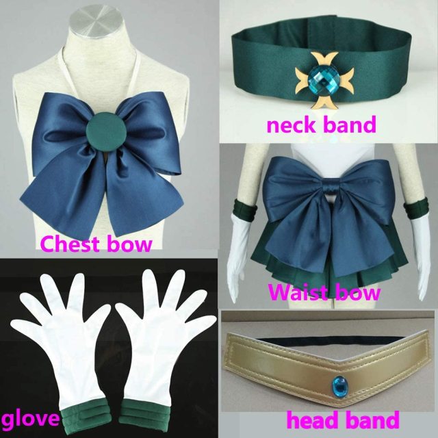 OURCOSPLAY Women's Sailor Moon Neptune KaiOu Michiru Cosplay Costume 6 Pcs Set