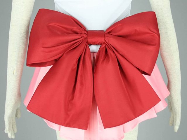 OURCOSPLAY Child Sailor Moon Chibi USA Small Kids Cosplay Costume 7 Pcs Set (Child L(XXS)) Pink,White