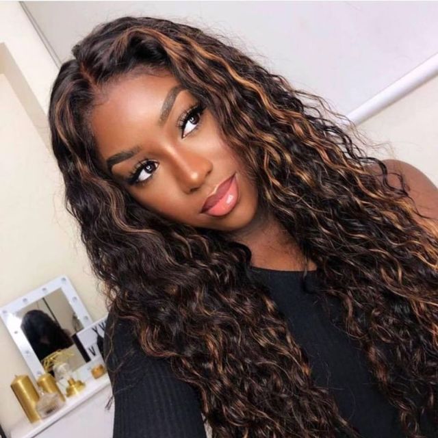 Laborhair Highlight Water Wave 13x4 Lace Front Wigs