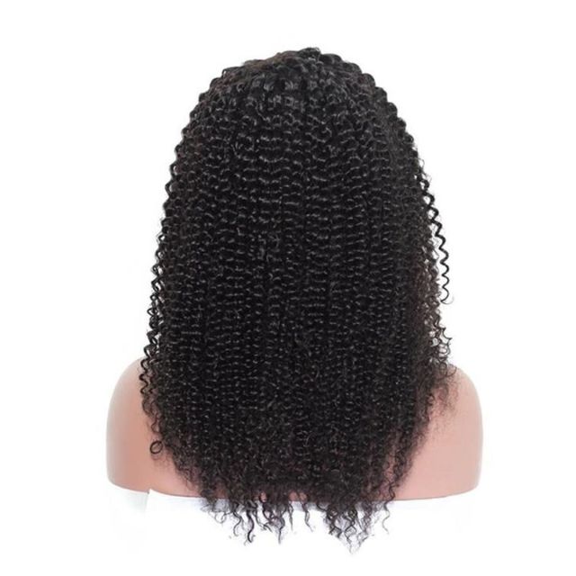Laborhair Kinky Curly Short Wig Human Hair Side Part Lace Front Wigs 180% Density