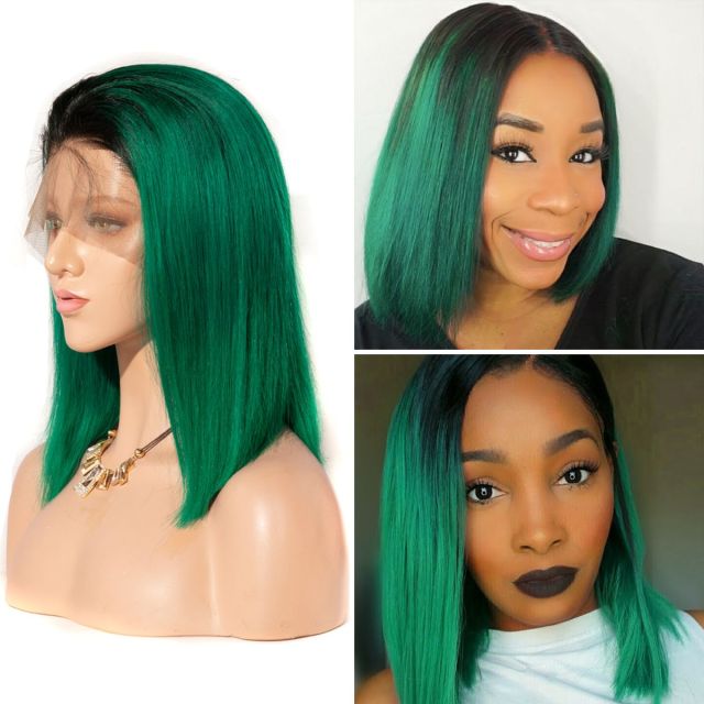 Laborhair Colorful 13x6 Lace Front Short Bob Wigs Straight Hair