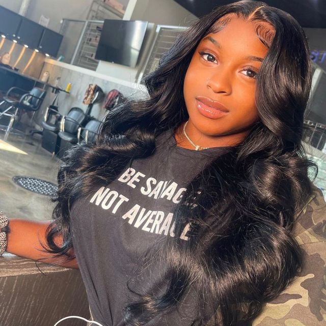 Laborhair Body Wave Lace Closure Wigs 6x6 Pre Plucked Remy Human Hair Wigs Full Ends 180% Density