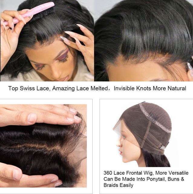 Laborhair Loose Deep Wave Human Hair 360 Lace Frontal Wigs With Baby Hair 180% Density