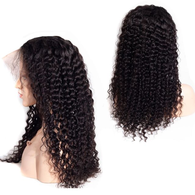 Laborhair Deep Curly Wave Human Hair 360 Lace Frontal Wigs With Baby Hair 180% Density