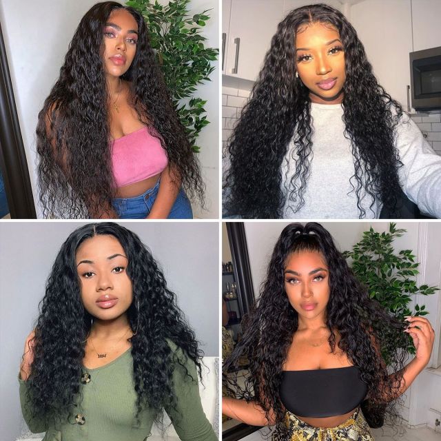 Laborhair 4x4 Lace Closure Wig Water Wave Human Hair Wigs