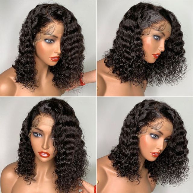 Laborhair Deep Wave Short Lace Front Wigs High Density Fashion Summer Wig