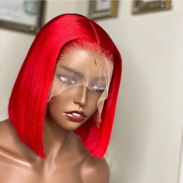 Laborhair Colored Red Wine Straight Hair Bob Wigs