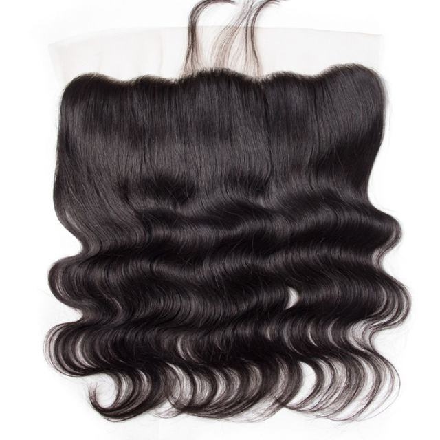 Body Wave Human Hair 3 Bundle with Transparent Lace Frontal Closure for Full Head