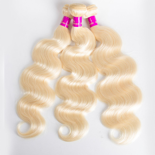 Labor hair Brazilian blonde body wave human hair 3 bundles virgin human hair 613 color