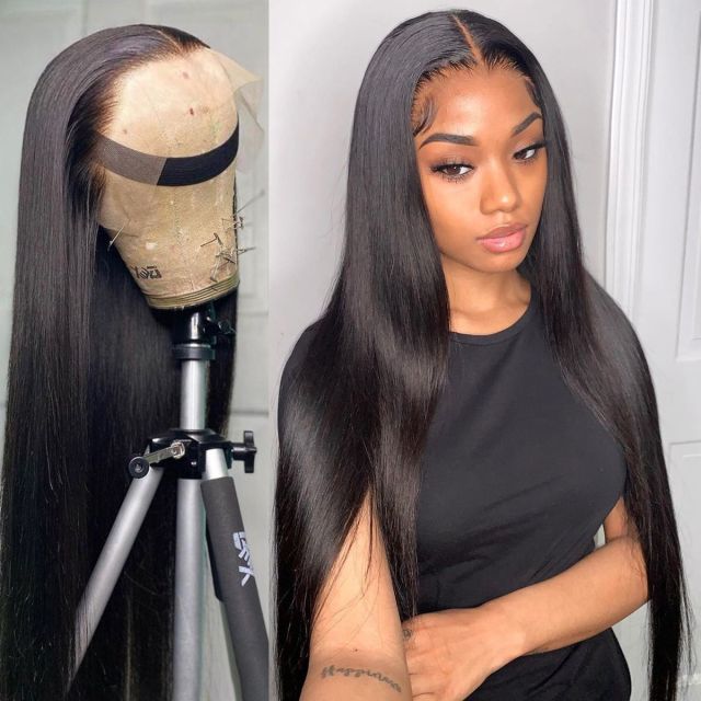Laborhair 2022 New Arrival HD Glueless Lace Front Straight Human Hair Wig 180% Density