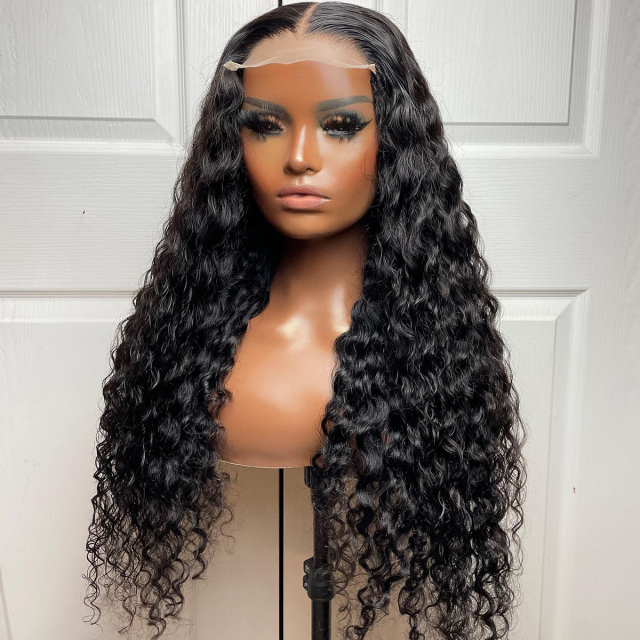 Laborhair Water Wave Lace HD Closure Glueless Human Hair Wig 180% Density