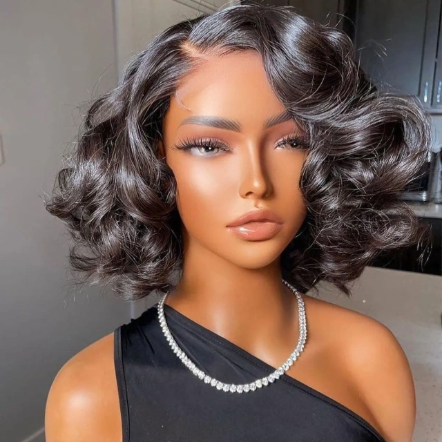 Laborhair Loose Wave Short Wig HD Glueless 13x4 Lace Front Wig