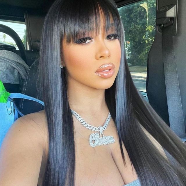 Laborhair New Arrival Glueless Straight Lace Wigs with Bangs