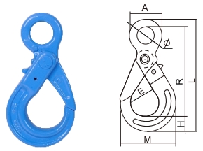 Grade 100 Eye Self Locking Hook