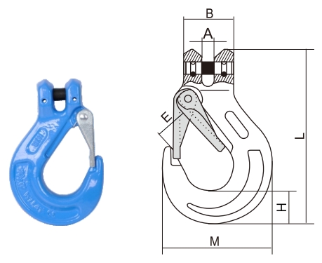 Grade 100 Clevis Sling Hook With Latch