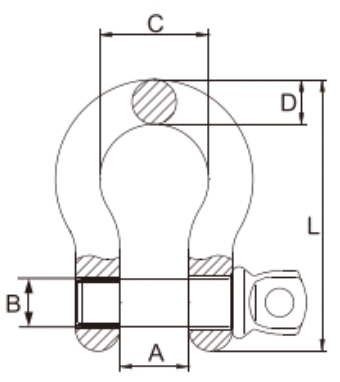 G-80 Screw Pin Alloy Anchor Shackle SBS