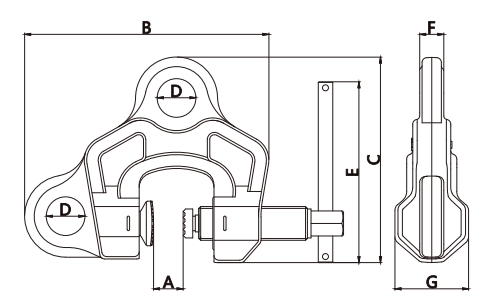 Universal Screw Cam Clamp Double Eyes