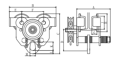 H-Lift Double Bar Geared Trolley