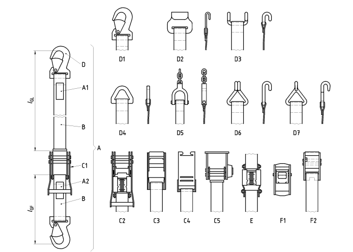 Tensioning Device and End Fittings, China Supplier