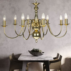 Modern golden iron 8 light Marie Chandelier lamp