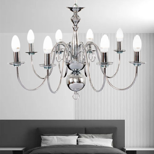 Modern golden iron 8 light Marie Chandelier lamp