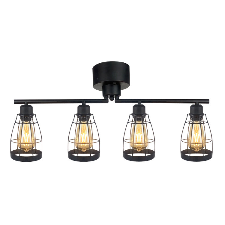 Industrial style rust colored Wrought Iron farmhouse Chandelier modern pendant lights dining room