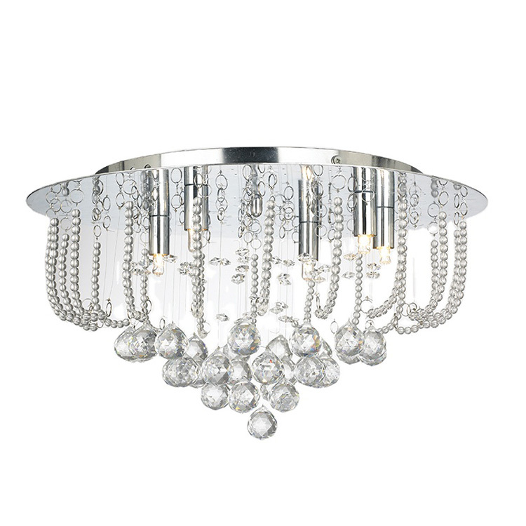 Modern LED glass decorative Crystal Flush Ceiling lights lighting
