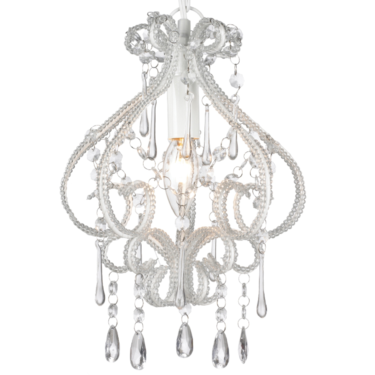 Marie therese 8 light white acrylic crystal chandelier pendant lights