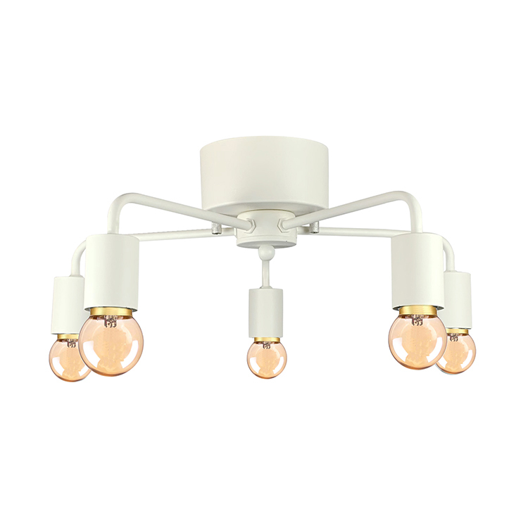 contemporary iron white ceiling lamp for living room modern Metal Housing Semi Flush Mount chandeliers Ceiling Light Fixture